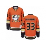 Men's Reebok Anaheim Ducks #33 Jakob Silfverberg Authentic Orange Third NHL Jersey