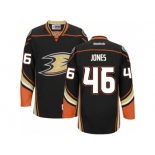 Men's Reebok Anaheim Ducks #46 Max Jones Authentic Black Home NHL Jersey