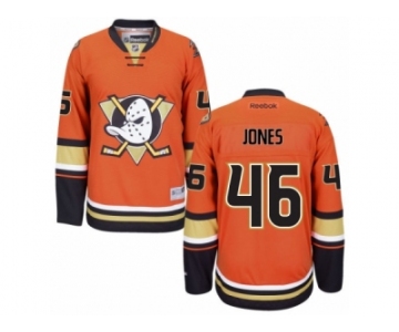 Men's Reebok Anaheim Ducks #46 Max Jones Authentic Orange Third NHL Jersey