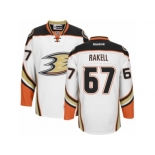 Men's Reebok Anaheim Ducks #67 Rickard Rakell Authentic White Away NHL Jersey