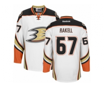 Men's Reebok Anaheim Ducks #67 Rickard Rakell Authentic White Away NHL Jersey