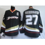 nhl anaheim ducks #27 niedermayer black