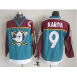 nhl anaheim ducks #9 kariya blue[throwback]