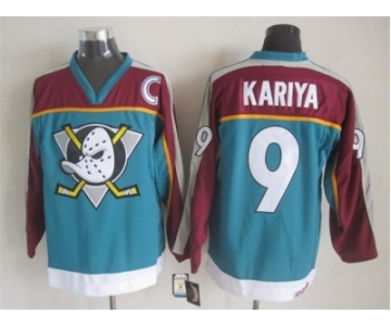 nhl anaheim ducks #9 kariya blue[throwback]