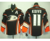 nhl jerseys anaheim ducks #11 koivu black[2011 new]