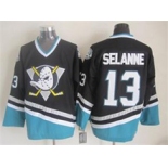 nhl jerseys anaheim ducks #13 selanne black[m&n]