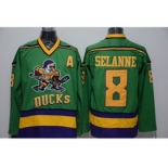 nhl jerseys anaheim ducks #8 selanne green[patch A]