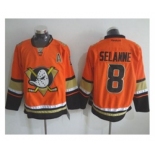 nhl jerseys anaheim ducks #8 teemu selanne orange[patch A][m&n]