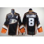 nhl jerseys anaheim ducks #8 teemu selanne third black