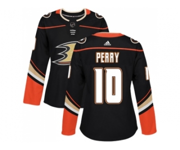 Women Adidas Anaheim Ducks #10 Corey Perry Black Home Authentic Stitched NHL Jersey