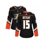 Women Adidas Anaheim Ducks #15 Ryan Getzlaf Black Home Authentic Stitched NHL Jersey