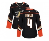 Women Adidas Anaheim Ducks #4 Cam Fowler Black Home Authentic Stitched NHL Jersey