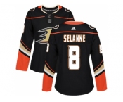 Women Adidas Anaheim Ducks #8 Teemu Selanne Black Home Authentic Stitched NHL Jersey