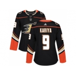 Women Adidas Anaheim Ducks #9 Paul Kariya Black Home Authentic Stitched NHL Jersey