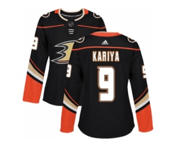 Women Adidas Anaheim Ducks #9 Paul Kariya Black Home Authentic Stitched NHL Jersey