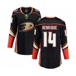 Women Anaheim Ducks #14 Adam Henrique Authentic Black Home Fanatics Branded Breakaway Hockey Jersey