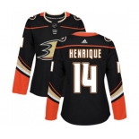 Women Anaheim Ducks #14 Adam Henrique Authentic Black Home Hockey Jersey