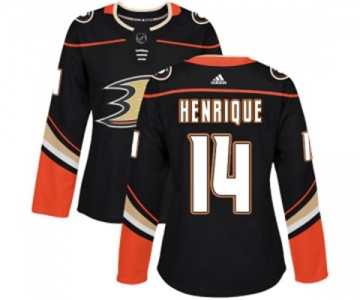 Women Anaheim Ducks #14 Adam Henrique Authentic Black Home Hockey Jersey