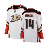 Women Anaheim Ducks #14 Adam Henrique Authentic White Away Fanatics Branded Breakaway Hockey Jersey