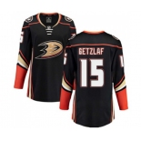 Women Anaheim Ducks #15 Ryan Getzlaf Fanatics Branded Black Home Breakaway Hockey Jersey