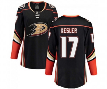 Women Anaheim Ducks #17 Ryan Kesler Fanatics Branded Black Home Breakaway Hockey Jersey