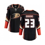 Women Anaheim Ducks #23 Brian Gibbons Authentic Black Home Fanatics Branded Breakaway Hockey Jersey