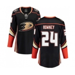 Women Anaheim Ducks #24 Carter Rowney Authentic Black Home Fanatics Branded Breakaway Hockey Jersey