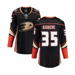 Women Anaheim Ducks #35 Jean-Sebastien Giguere Fanatics Branded Black Home Breakaway Hockey Jersey