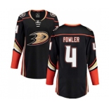 Women Anaheim Ducks #4 Cam Fowler Fanatics Branded Black Home Breakaway Hockey Jersey