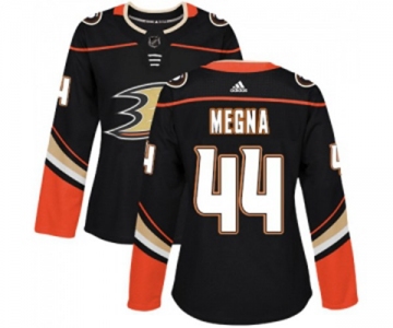 Women Anaheim Ducks #44 Jaycob Megna Authentic Black Home Hockey Jersey