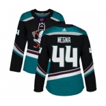 Women Anaheim Ducks #44 Jaycob Megna Authentic Black Teal Alternate Hockey Jersey