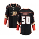 Women Anaheim Ducks #50 Benoit-Olivier Groulx Authentic Black Home Fanatics Branded Breakaway Hockey Jersey