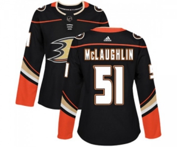 Women Anaheim Ducks #51 Blake McLaughlin Authentic Black Home Hockey Jersey