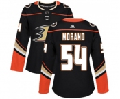 Women Anaheim Ducks #54 Antoine Morand Authentic Black Home Hockey Jersey