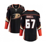 Women Anaheim Ducks #67 Rickard Rakell Fanatics Branded Black Home Breakaway Hockey Jersey