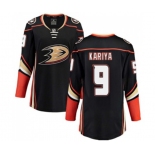 Women Anaheim Ducks #9 Paul Kariya Fanatics Branded Black Home Breakaway Hockey Jersey