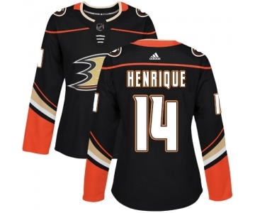 Women's Adidas Anaheim Ducks #14 Adam Henrique Authentic Black Home NHL Jersey