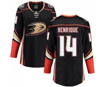 Women's Anaheim Ducks #14 Adam Henrique Authentic Black Home Fanatics Branded Breakaway NHL Jersey