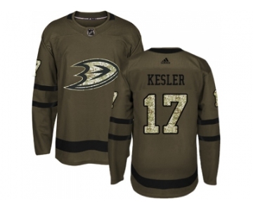 Youth Adidas Anaheim Ducks #17 Ryan Kesler Green Salute to Service Stitched NHL Jersey