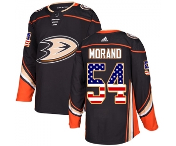 Youth Adidas Anaheim Ducks #54 Antoine Morand Authentic Black USA Flag Fashion NHL Jersey