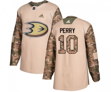 Youth Anaheim Ducks #10 Corey Perry Authentic Camo Veterans Day Practice Hockey Jersey