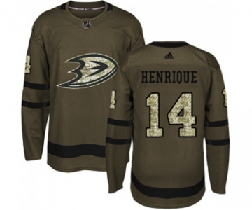 Youth Anaheim Ducks #14 Adam Henrique Authentic Green Salute to Service Hockey Jersey