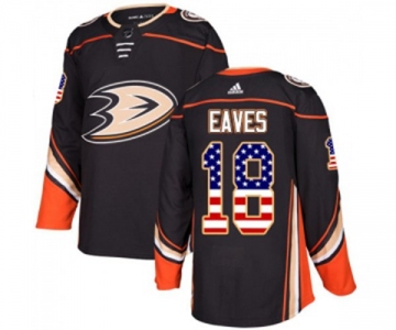 Youth Anaheim Ducks #18 Patrick Eaves Authentic Black USA Flag Fashion Hockey Jersey