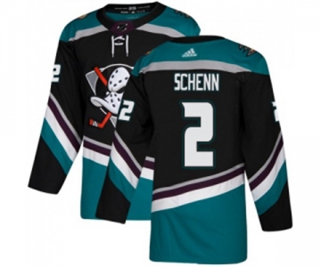 Youth Anaheim Ducks #2 Luke Schenn Authentic Black Teal Alternate Hockey Jersey