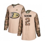 Youth Anaheim Ducks #2 Luke Schenn Authentic Camo Veterans Day Practice Hockey Jersey