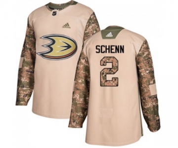 Youth Anaheim Ducks #2 Luke Schenn Authentic Camo Veterans Day Practice Hockey Jersey