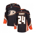 Youth Anaheim Ducks #24 Carter Rowney Authentic Black Home Hockey Jersey