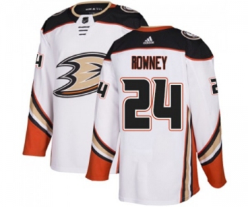 Youth Anaheim Ducks #24 Carter Rowney Authentic White Away Hockey Jersey