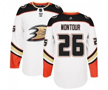 Youth Anaheim Ducks #26 Brandon Montour Authentic White Away Hockey Jersey