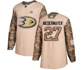 Youth Anaheim Ducks #27 Scott Niedermayer Authentic Camo Veterans Day Practice Hockey Jersey